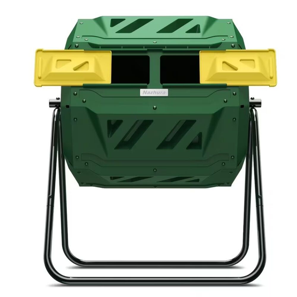 43-gallon Dual Chamber Composter Tumbling For Kitchen Waste, Garden, Patio And Y
